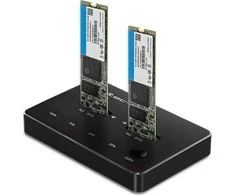 QOLTEC 50310 Drive Docking Station 2x SSD M.2 SATA / NGFF / USB Type C