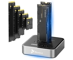 Doko stotelė Reagle Stacja klonująca dysk SSD NVME PCIe M.2 USB-C 3.2 M2 Adapteris do 4TB 20gbps