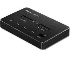 QOLTEC 50310 Drive Docking Station 2x SSD M.2 SATA / NGFF / USB Type C