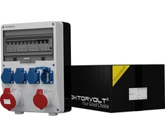 DV-6442-D Pastato skirstomoji plokštė TD-S/FI 32A 16A 4x230V Schuko Doktorvolt 6442