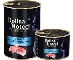 Dolina Noteci Premium klasės šlapias kačių ėdalas, praturtintas ėriena, 185 g