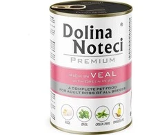 Šunų Maistas - DOLINA NOTECI Premium Veršiena su Žaliais Žirniais Be Grūdų 400g