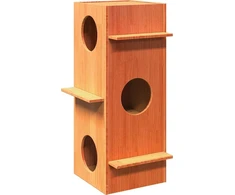 Cat House Wax Ruda 43x43x90 cm Pušies masyvo