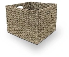Domoletti BASKET 40X40X30CM METAL/SEAGRASS