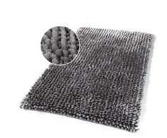 Domoletti BATH MAT MA3488E 50X80CM CHENILLE Sidabrinis