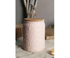 Domoletti CANISTER BAMB LID Rožinis 9.2X15.6CM 730ML