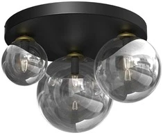 Lubinis šviestuvas Domoletti CEILING LIGHT BURSA 3XE14/E27 Juodas/GOLD