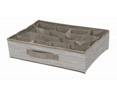 Domoletti BOXSTORAGE 16 GRID 35X27X9CM BEIGE TEXT