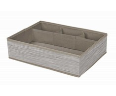 Domoletti BOXSTORAGE 4 GRID 33X23.5X9CM BEIGE TEX
