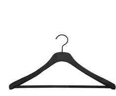 Domoletti RUBBER COATED HANGER LSN007 Juodas