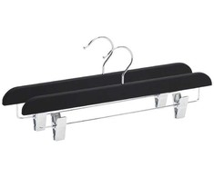 Domoletti RUBBER COATED HANGER LSR023 Juodas 2 PCS