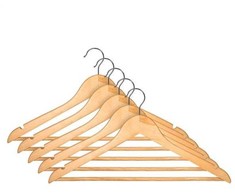 Domoletti WOODEN HANGER LSN001-A 5 PCS