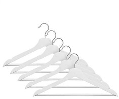 Domoletti WOODEN HANGER LSN001-W Baltas 5 PCS