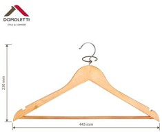 Domoletti WOODEN HANGER LSN001-B NATURAL 3 PCS