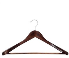 Domoletti WOODEN HANGER LSN015-A DARK WOOD 2 PCS