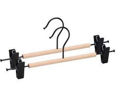 Domoletti METAL HANGER WOOD ROUND BAR Juodas 2PCS