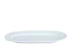 Domoletti OVALI LĖKŠTĖ SU VERTIKALIOMIS LINIJAIS, BALTA, 30 CM