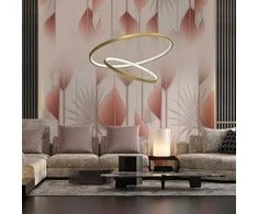Carruzzo LED pakabinamas šviestuvas Ronday 60cm 51W auksinis