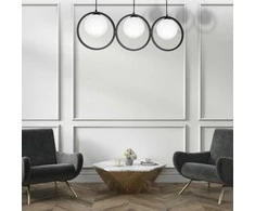 Lubinis šviestuvas Lampa wisząca Domoletti PENDANT LIGHT KONYA 3XE14 Juodas/Baltas