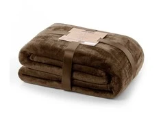Domoletti PLAID BLANK ILGŲ PLAUKŲ SALĖ COL5 RUDAI 130X180