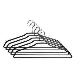 Okko Domoletti PVC DIPPED HANGER LSMD025 Juodas 5PCS
