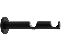Domoletti Karnizo laikiklis ASPEN-NOVA, metal., dvigub., juodos sp.,L10, 5-16,5 cm, Ø19-19mm, 1vnt.