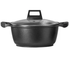 Domoletti Vazonų rinkinys juodos spalvos 16/20/24/26 cm 4 vnt.