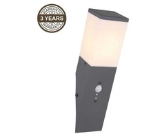 Lauko sieninis šviestuvas Domoletti Corte DH7430, 15W, E27, IP44, antracito spalvos, 8 cm x 33 cm