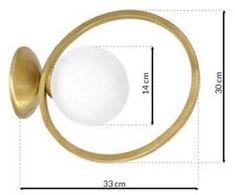 Sieninis šviestuvas Domoletti WALL LIGHT KONYA E14 MLP5572 GOLD