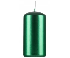 Donau Home Žvakė kolonai, standartinio lako, 50x100 mm, 4 vnt., žalia, metalinio blizgesio