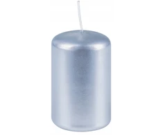 Donau Home Žvakė stulpelis Advent Lakier, 50x80mm, 4 vnt., sidabrinė (45313714-19)