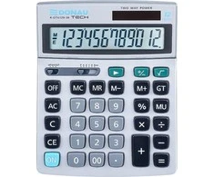 Kalkulator Donau Tech K-DT4129 12 cyfr 210x154x37mm metalowy sidabrinė