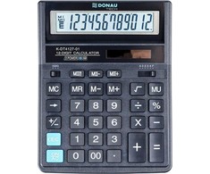 „Donau Calculator TECH“ biuro skaičiuotuvas, 12 skaitmenų ekranas, matmenys 203x158x31 mm, juodas