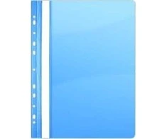 DONAU A4 formato PVC segtuvas, 10 vnt., kietas, mėlynas, su spaustukais