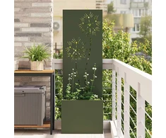 Sodo privatumo ekranas Gėlių Alyvuogių žalia 50 x 32 x 150 cm