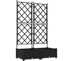Sodo vazonas 2 vnt. Juoda 80 x 40 x 125,5 cm PP
