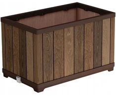 KETER DONICZKA DECO RECTANGLE PLANTER ASHWOOD