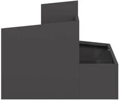 Sodo vazonas Juoda 60 x 60 x 50 cm Šaltai valcuotas plienas