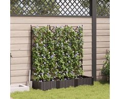 Sodo vazonas 3 pcs Ruda 120 x 40 x 125,5 cm Plienas