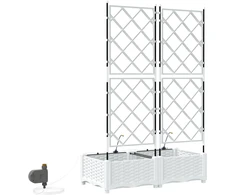 Sodo vazonas 2 vnt. Balta 80 x 40 x 126 cm PP