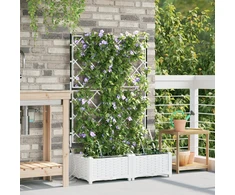 Sodo vazonas 2 pcs Balta Plienas