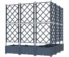 Sodo vazonas 5 vnt. Pilka 120 x 120 x 125,5 cm PP
