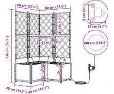 Sodo vazonas 3 pcs Ruda Plienas