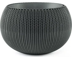 Keter COZIES KNIT gėlių vazonas - šviesiai rudas