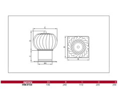 Dospel Dūmtraukio gaubtas TRN 200mm, cinkuotas 007-0417