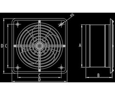 Dospel Kamerinis ventiliatorius 250mm WBS 250 NA siena 007-0340A Dospel