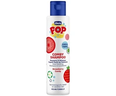 Double K Chicco Pop 2-in-1 šampūnas ir kondicionierius su braškių šerbeto kvapu, 250 ml