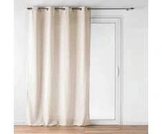 Douceur Dinterieur Interjero smėlio spalvos užuolaidos su kilpomis ir lino efektu, LUOLINE, 140 x 240 cm