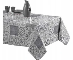 Bikuvalt Staltiesė 140x240 cm pilkų atspalvių PVC PERSANE douceur d'intérieur
