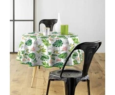 Douceur Dinterieur Interjero dizainas Apvali staltiesė augaliniu raštu BALEARES, Ø 160 cm, plastikas